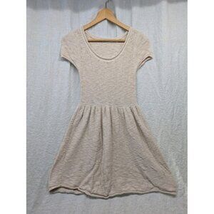 Kimchi Blue women's size small ivory knit short sweater dress scoop neck D8